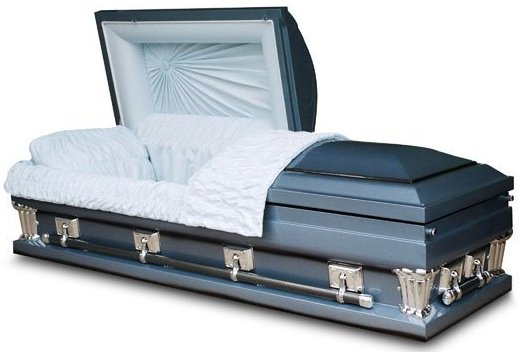 caskets and coffins. A casket is different from a