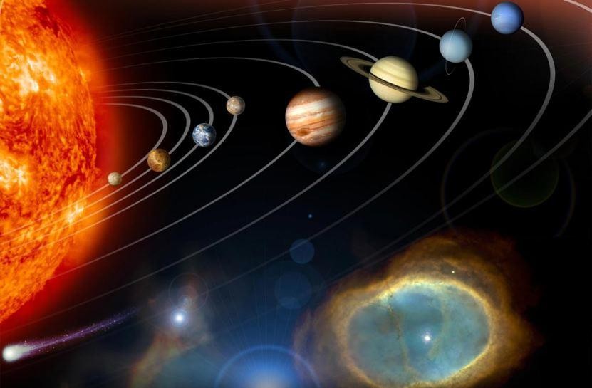 planets of solar system. The solar system is the sun