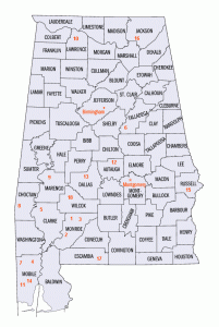 What is the size of Alabama?