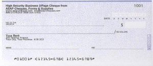 Dimensions of a Cheque
