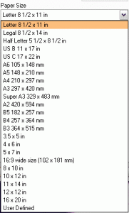 Different Paper Sizes