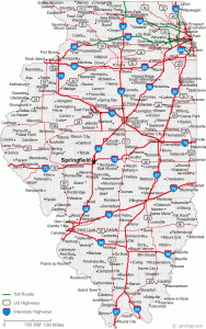 What is the size of Illinois?