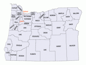 What is the size of Oregon?