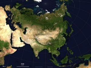 What is the Size of Asia?