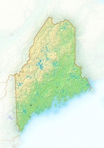 What is the size of Maine?