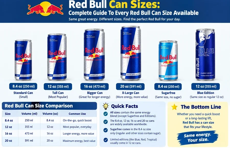 Red Bull Can Sizes