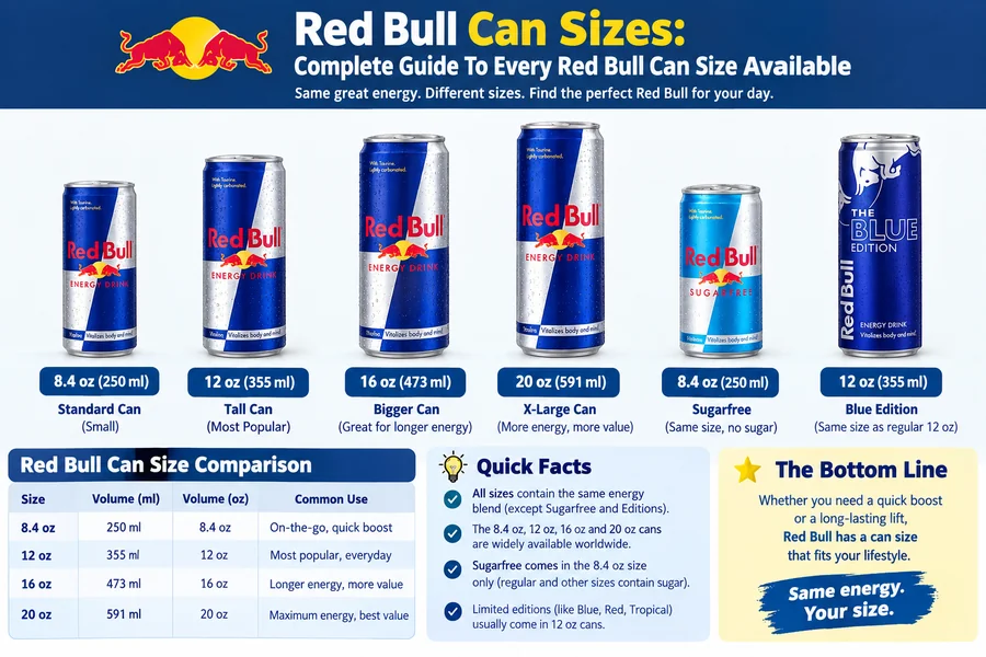 Red Bull Can Sizes